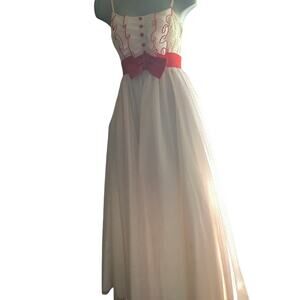 Vintage Mike Benet Formal Sleeveless Pink/ White 12